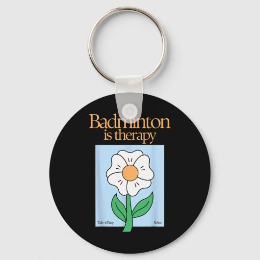 Badminton Therapy Racket Sport Stress Relief MI Sleutelhanger (Voorkant)