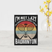 Badminton tiener - niet lui energiebesparend kaart (Gele Bloem)