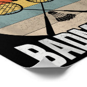 Badminton tiener - niet lui energiebesparend poster (Hoek)