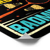 Badminton tiener - niet lui energiebesparend poster (Hoek)