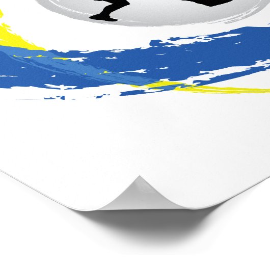 Badminton Tricolor Emblem Poster (Hoek)