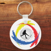 Badminton Tricolor Emblem Sleutelhanger (Voorkant)
