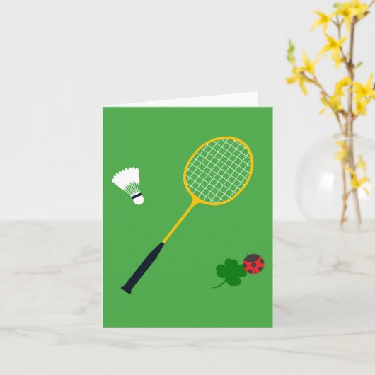 Badminton-uitnodigingskaart Kaart (Gele Bloem)