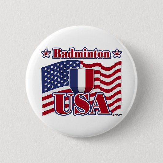 Badminton USA Ronde Button 5,7 Cm (Voorkant)