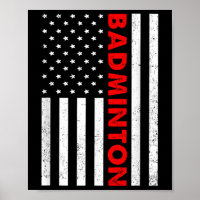Badminton Usa Vlag Grafisch Badminton Speler Shutt