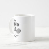 Badminton Vader Badminton Speler Shuttle Indoor Sp Koffiemok (Voorkant links)