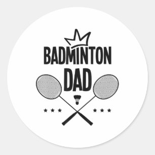 Badminton Vader Badminton Speler Shuttle Indoor Sp Ronde Sticker