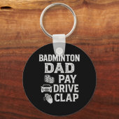 Badminton Vader Betaal Ritu Clap Grappige Vader Ta Sleutelhanger (Voorkant)