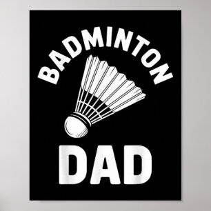 Badminton vader shuttle Grappige badminton Poster