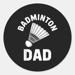 Badminton Vader Shuttle Grappige Badminton Ronde Sticker