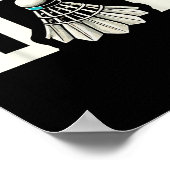 Badminton vader shuttle sport fan poster (Hoek)