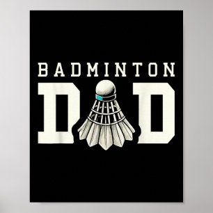 Badminton vader shuttle sport fan  poster
