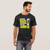 Badminton vaderdag zeg beard  badminton pla t-shirt (Voorkant volledig)