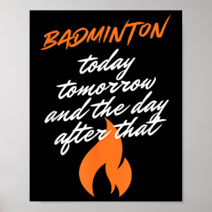 Badminton Vandaag Morgen Dag Erna Racket Shuttle Poster
