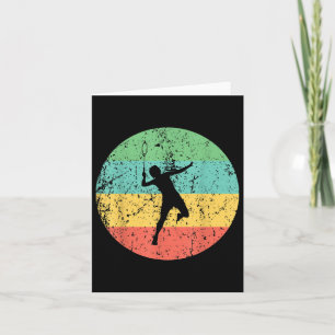 Badminton Vintage Retro Badmintonspeler Kaart