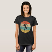 Badminton Vintage Retro Badmintonspeler T-shirt (Voorkant volledig)