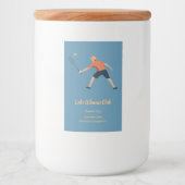 Badminton Voedselcontainer Etiket (Voorkant)