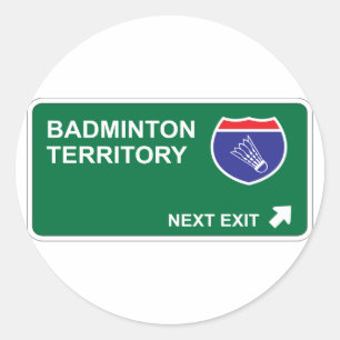 Badminton volgende afslag ronde sticker