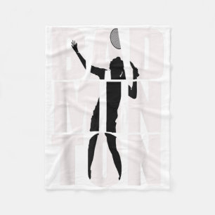 Badminton voor mannen, vrouwen, meisjes en jongens fleece deken