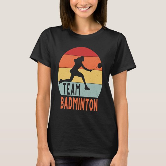 Badminton voor meisjes vrouw in teamverband t-shirt (Voorkant)