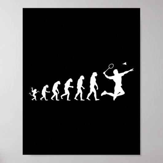 Badminton Voor Menselijke Evolutie Poster (Voorkant)