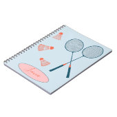 Badminton voor notitieboek van twee monogram (Linkerzijde)