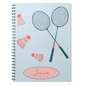 Badminton voor notitieboek van twee monogram (Voorkant)