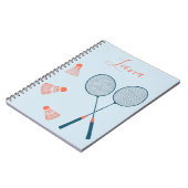 Badminton voor twee aangepaste notitieboeken (Linkerzijde)