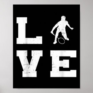 Badminton Vrouwen Mannen Badminton Player Shuttle Poster