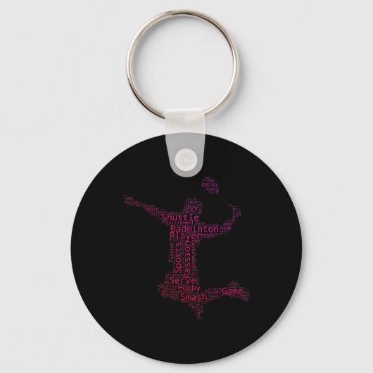 Badminton Vrouwen Squash Shuttle Badminton Speler Sleutelhanger (Voorkant)
