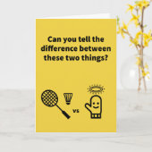 Badminton vs Goede Want Handschudding Kaart (Gele Bloem)