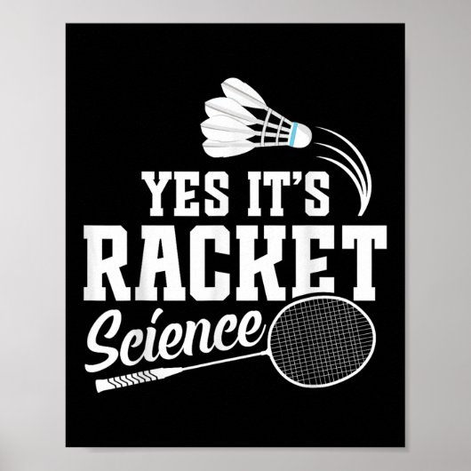 Badminton Wedstrijd Shuttle Ja Het Is Badminton Sp Poster (Voorkant)