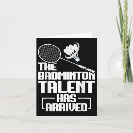 Badminton Wedstrijd Talent Shuttle Speler Badminto Kaart (Voorkant)
