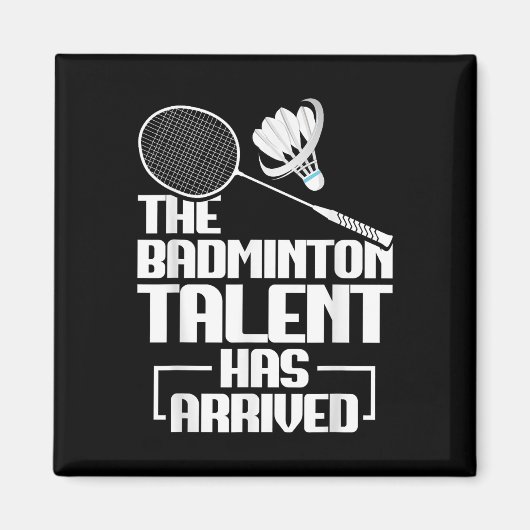 Badminton Wedstrijd Talent Shuttle Speler Badminto Magneet (Voorkant)