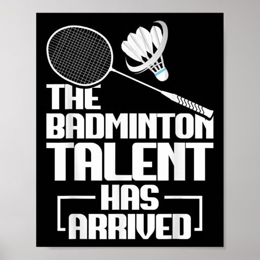 Badminton Wedstrijd Talent Shuttle Speler Badminto Poster (Voorkant)