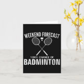 Badminton Weekend Voorspelling Grappige Badminton  Kaart (Gele Bloem)