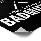 Badminton Weekend Voorspelling Grappige Badminton Poster (Hoek)