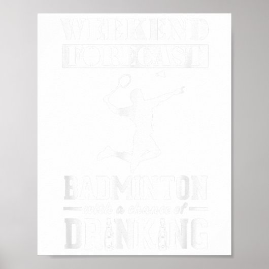 Badminton weekend voorspelling  poster (Voorkant)
