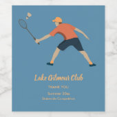 Badminton Wijn Etiket (Enkel label)