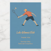 Badminton Wijn Etiket (Enkel label)