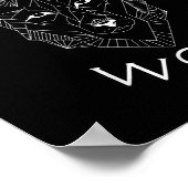 Badminton Wolf Speler Racket Shuttle Sporten  Poster (Hoek)