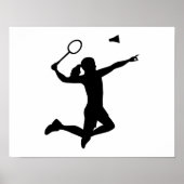 Badminton woman girl poster (Voorkant)