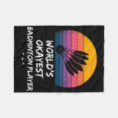 Badminton - World's Okayest Badminton Player - Ple Fleece Deken (Voorkant (Horizontaal))