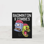 Badminton Zombies Grappig Sport Spel Racket Shuttl Kaart (Voorkant)