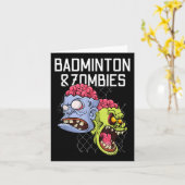 Badminton Zombies Grappig Sport Spel Racket Shuttl Kaart (Gele Bloem)