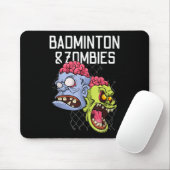 Badminton zombies grappig sportspel racket shuttle muismat (Met muis)