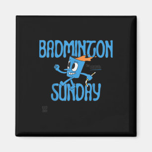 Badminton Zondag Racket Shuttle Spel Play Magneet