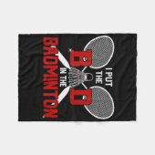 Badminton Zonder Mijn Slecht Het Is Minton Fleece Deken (Voorkant (Horizontaal))