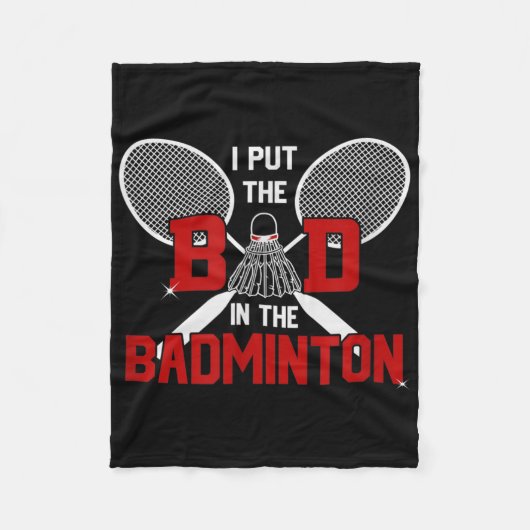 Badminton Zonder Mijn Slecht Het Is Minton Fleece Deken (Voorkant)