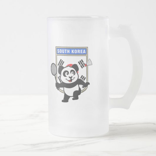 Badminton Zuid-Korea Panda Matglas Bierpul (Rechts)